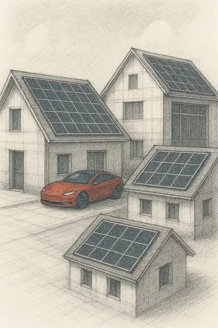 Bliźniak w Sosnowcu: PV 6,5 kWp + magazyn 10 kWh